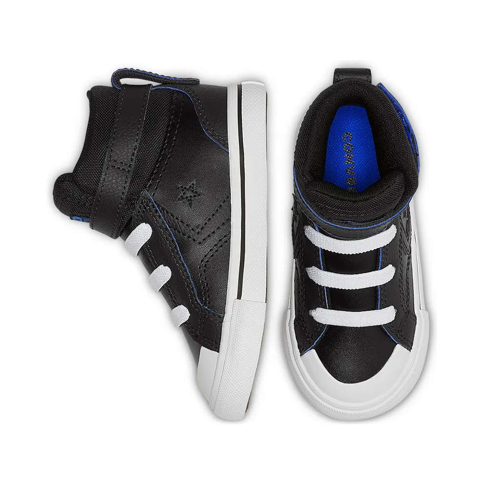 Converse Two-Tone Leather Pro Blaze Strap High Top Black/almost Black/hyper Royal (766051C)