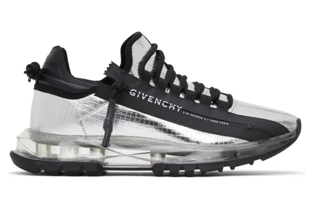 Givenchy Silver Spectre Zip Low Sneakers (BH003MH0TS)