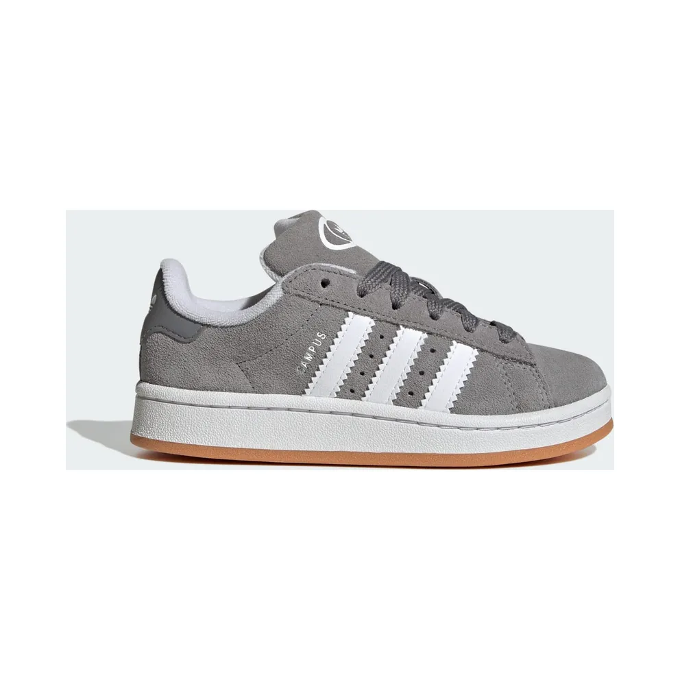 adidas Campus 00s Elastic Lace Shoes Kids Grey Three / Cloud White / Gum (JI4330)