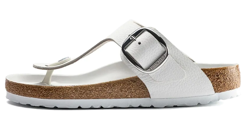 Birkenstock Big Buckle Sandals “Natural Leather – White” (1018885)