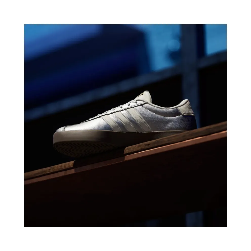 Adidas VL Court 3.0 Silver Metallic / Off White / Gum (JQ7315)