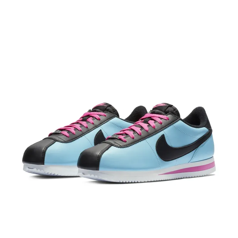 Nike Cortez Basic Leather South Beach Blue Gale/Black-Laser Fuchsia (BV2527-400)