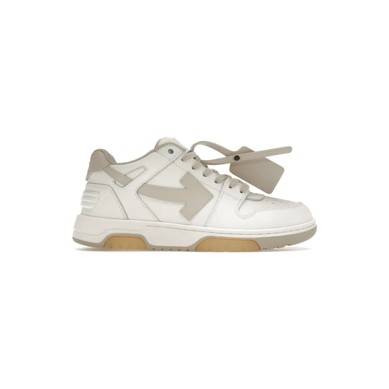 OFF-WHITE Out Of Office OOO Low Tops White Beige (OMIA189C99LEA0010161)