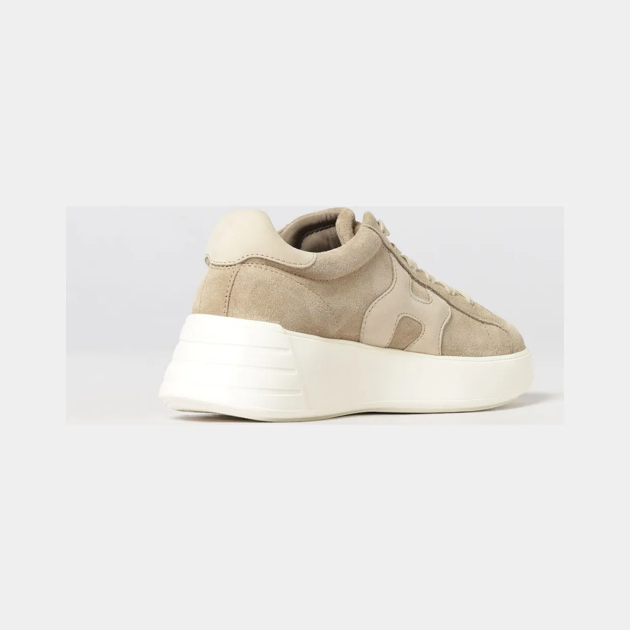 Hogan Rebel Leather and Suede Sneakers with Chunky Sole Brown (HXW5620DN61FM60RZL) (2)