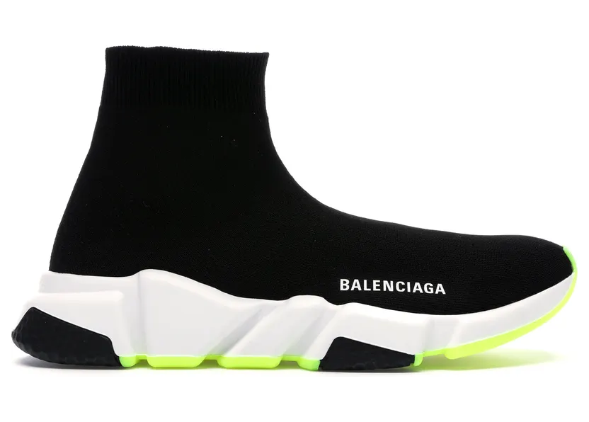 Balenciaga Speed Trainer Black White Neon 2019 (W)