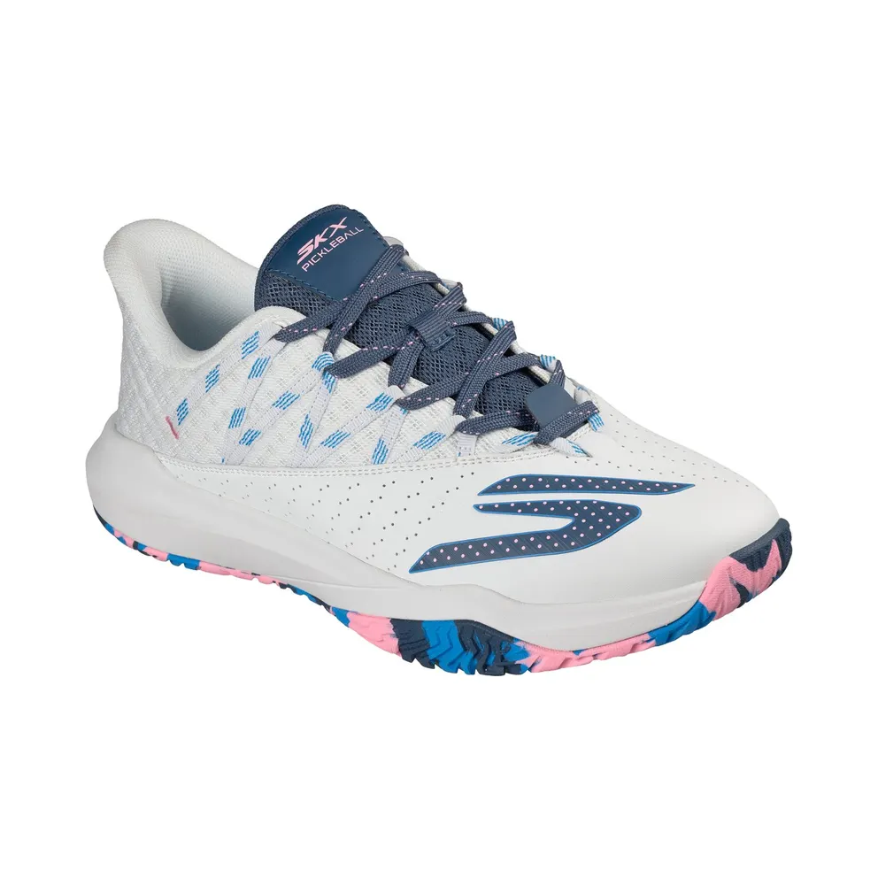 Skechers Relaxed Fit: Viper Court Rally Sneaker White/Pink/Blue