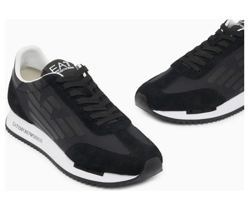 Armani Black And White In Nylon And Suede With Rubber Sole (7X000870-AF28085-MC666) (5)