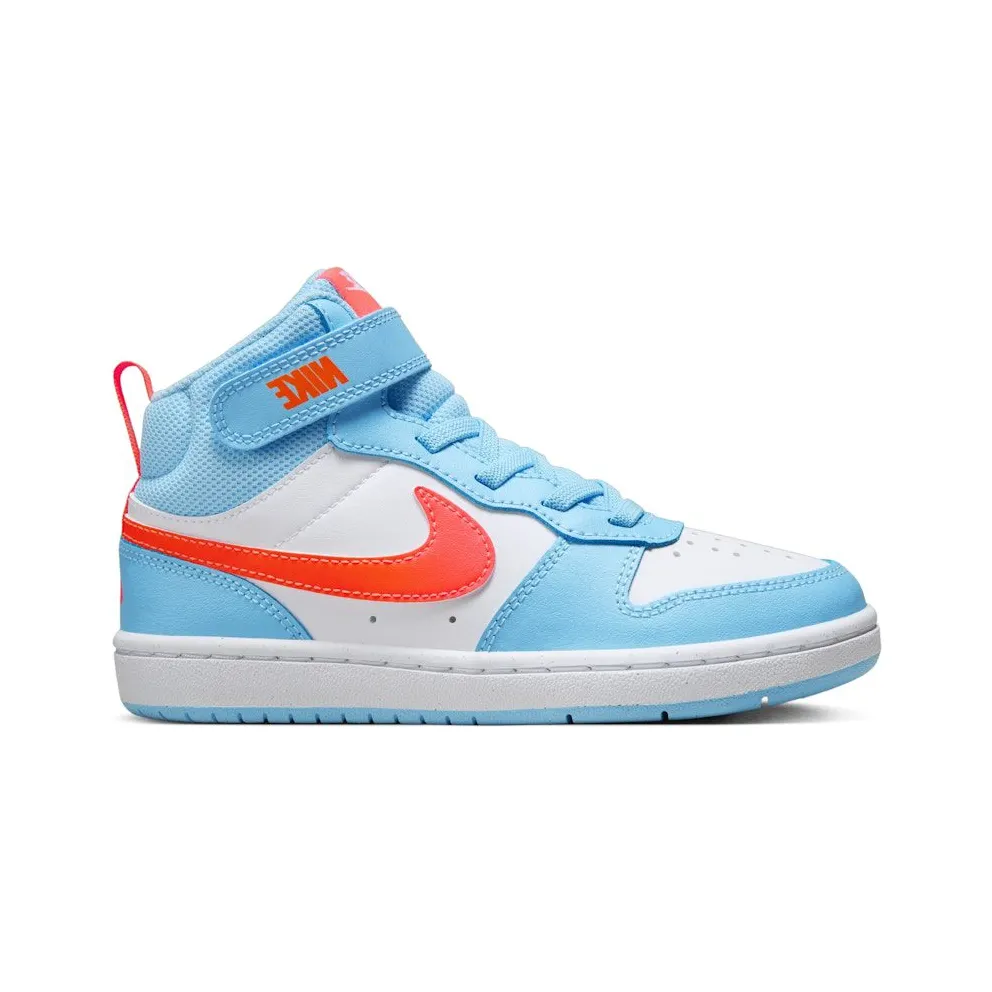 Nike Court Borough Mid 2 Aquarius Blue White Total Orange (HF4792-407)