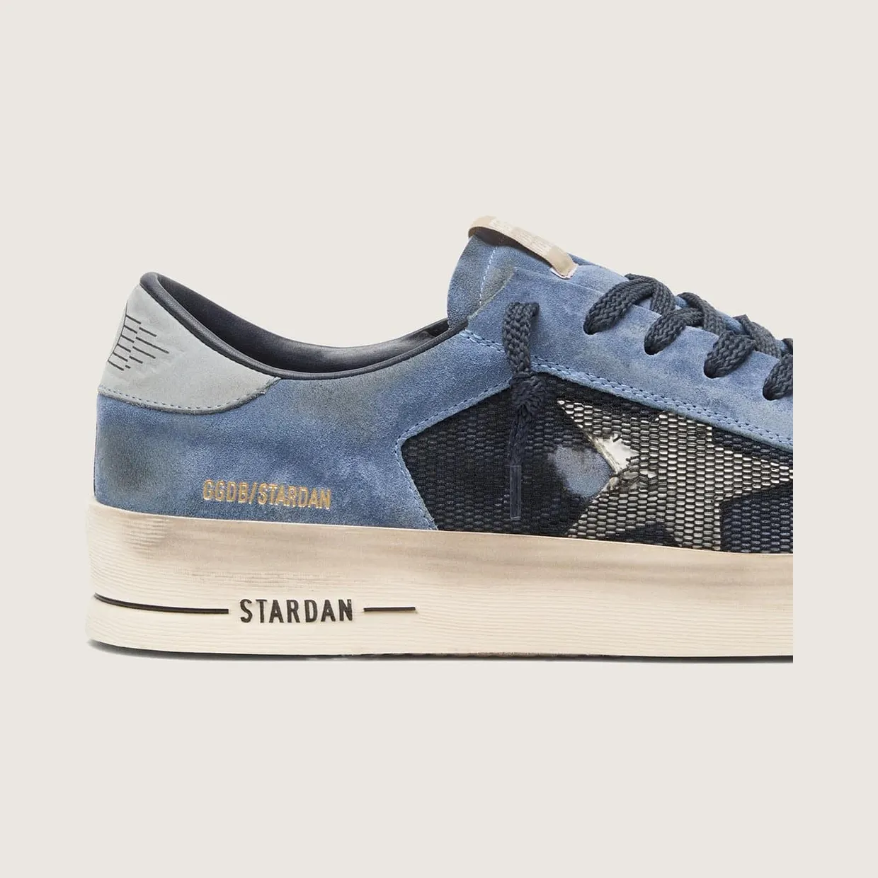 Golden Goose Men’S Stardan In Blue Suede With White Star (GMF00370.F008517.51117) (4)