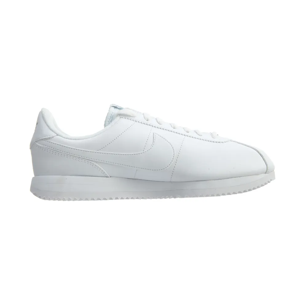 Nike Cortez Basic Leather White White-Wolf Grey-Mtllc Silver White/White-Wolf Grey-Mtllc Silver (819719-110)