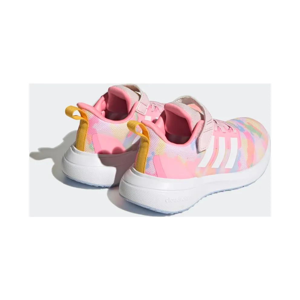 Adidas Fortarun 2.0 Cloudfoam Sport Running Elastic Lace Top Strap Clear Pink / Cloud White / Blue Dawn (GZ9752)
