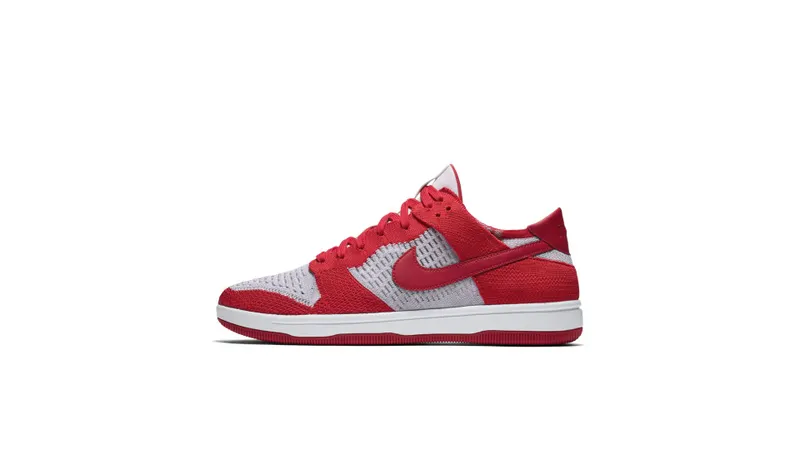 Nike Dunk Low Flyknit University Red Wolf Grey University Red/Wolf Grey-White (917746-600)