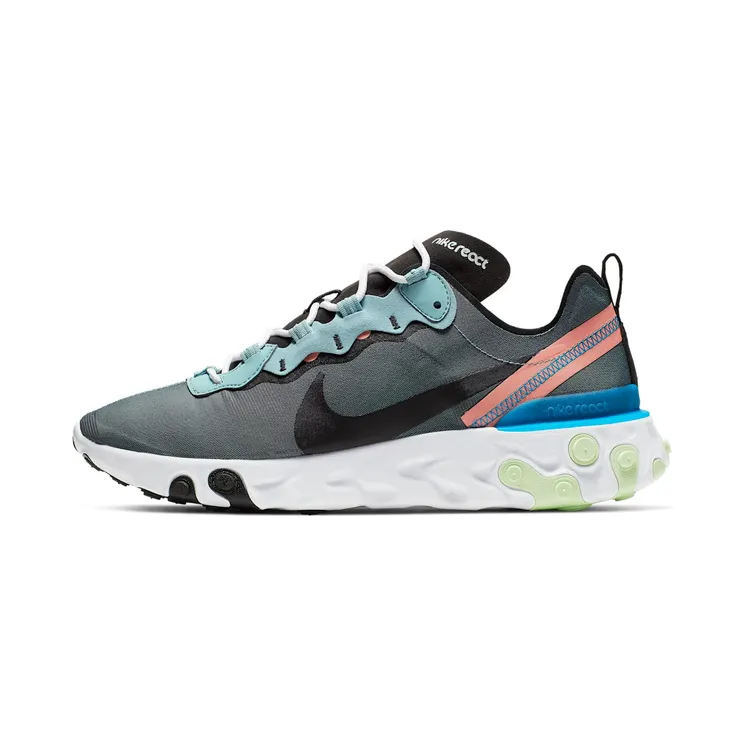 Nike React Element 55 “Ocean Cube / Pink Quartz / Blue Hero / Black” (BQ6166-300)