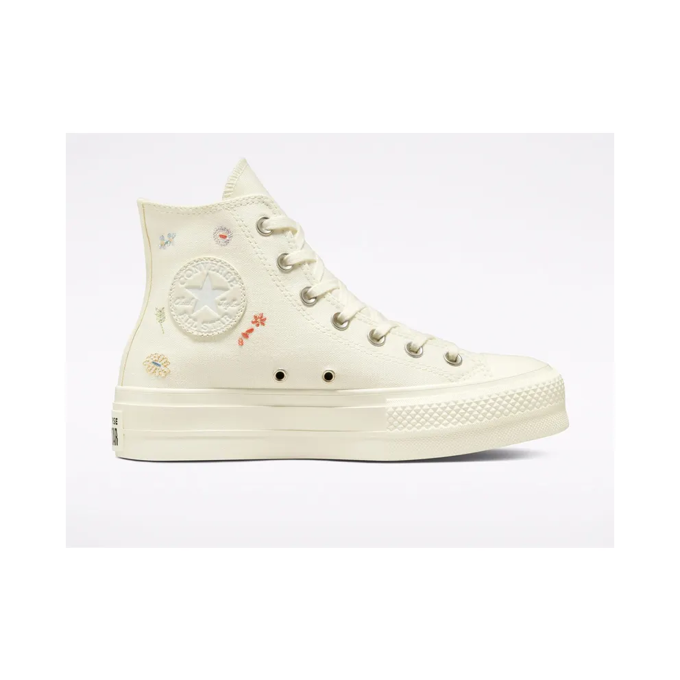 Converse Chuck Taylor All Star Lift Platform Embroidered Floral Egret/multi/egret (A01586C)
