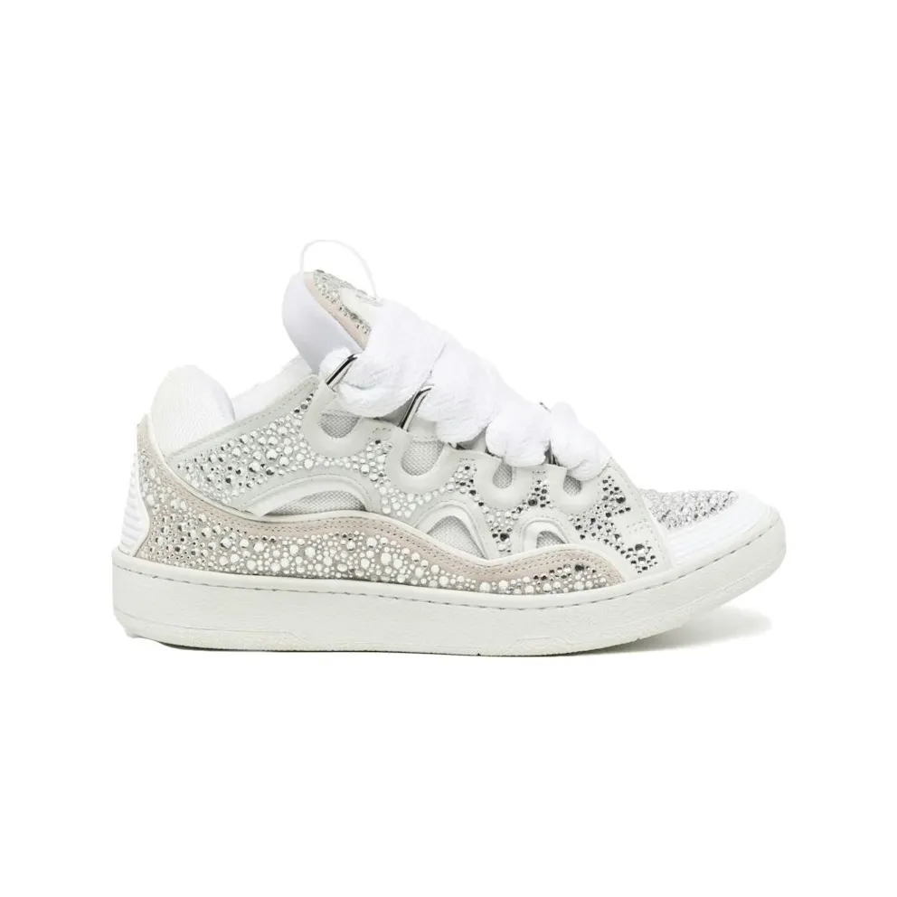 Lanvin Curb White / Rhinestone / Cream (FM-SKRK11-STRA-P22-00M2)