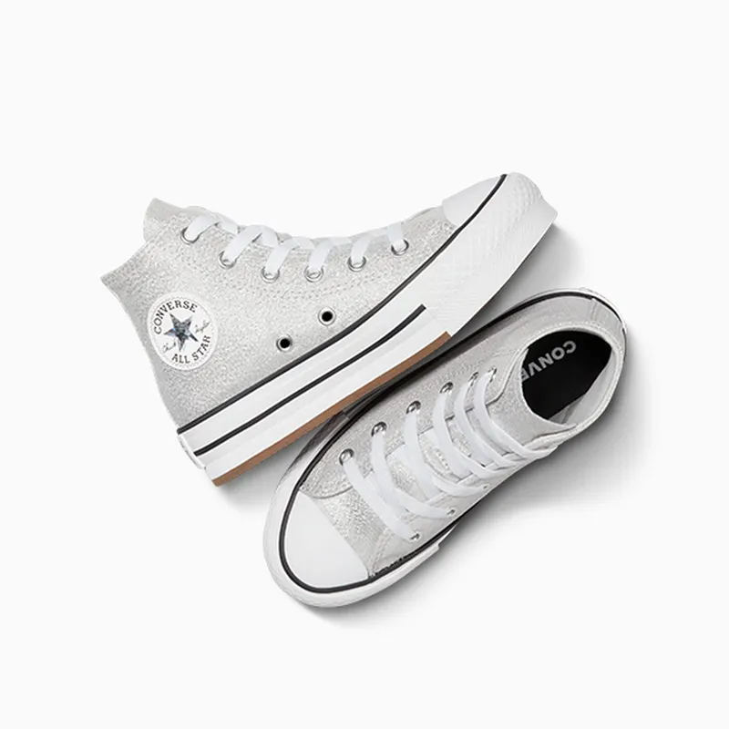 Converse Chuck Taylor All Star EVA Lift Platform Prism Glitter Mouse/white/black
