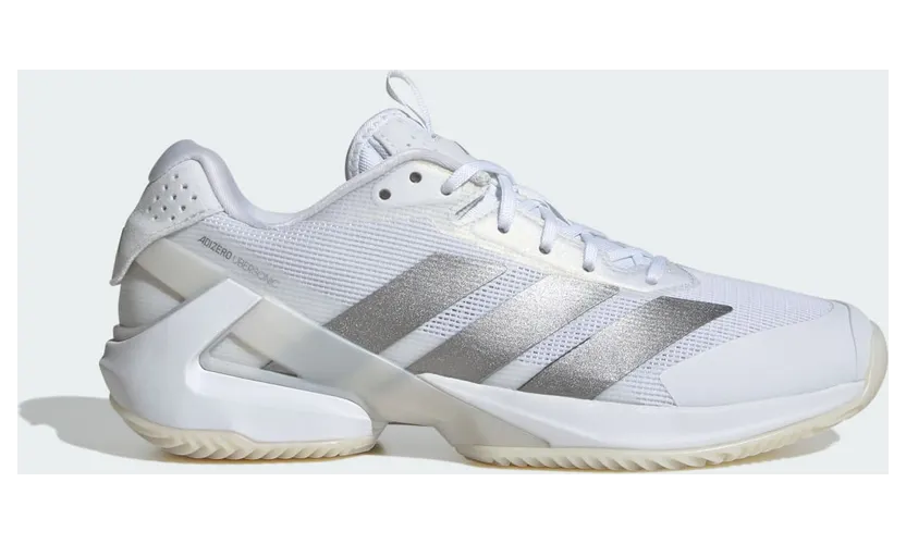 Adidas Adizero Ubersonic 5 Clay Tennisschoenen Cloud White / Silver Metallic / Cloud White (JS2890)