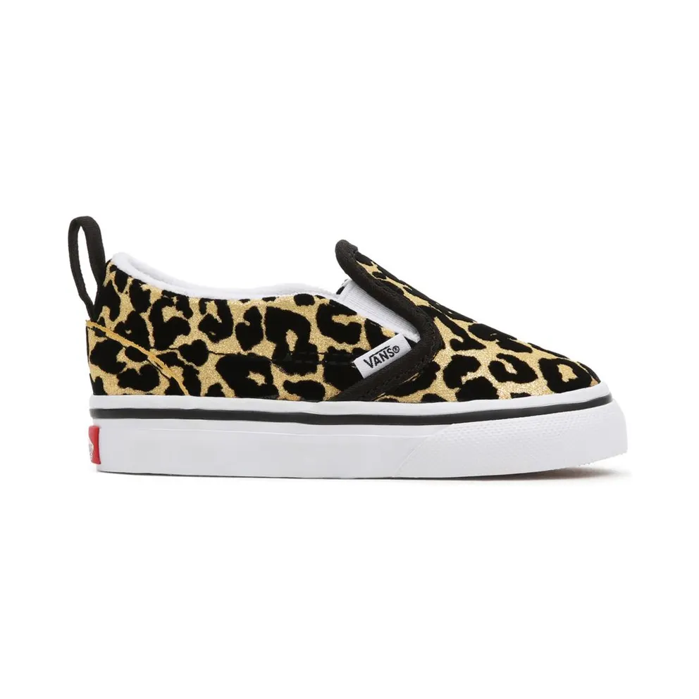 Vans Flocked Leopard Classic Slip-on Velcro Toddler Shoes Black (VN000UBSABS)
