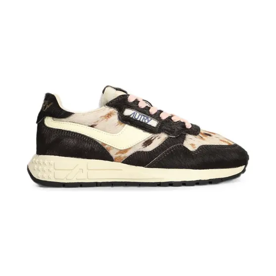 Autry Reelwind Low animal-print calf-hair “Brown” (WWLWOG01)