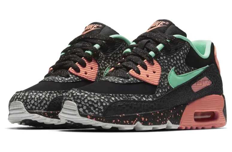 Nike Air Max 90 Safari Black Green Glow Crimson Pulse (GS)