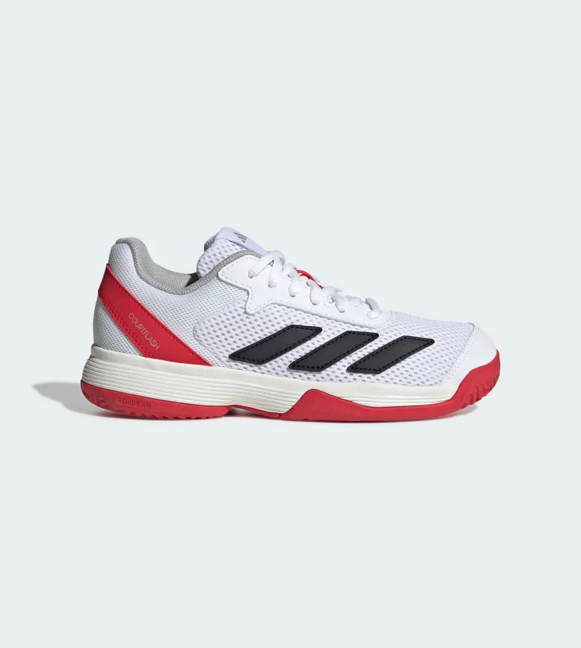 Adidas Courtflash Tennis Kids Cloud White / Core Black / Lucid Red (JI2448)