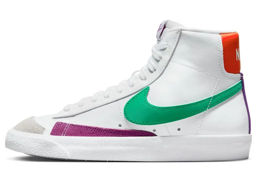 Nike Blazer Mid 77 Vintage “White / Picante Red / Fuchsia Dream / Stadium Green” (CZ1055-123)