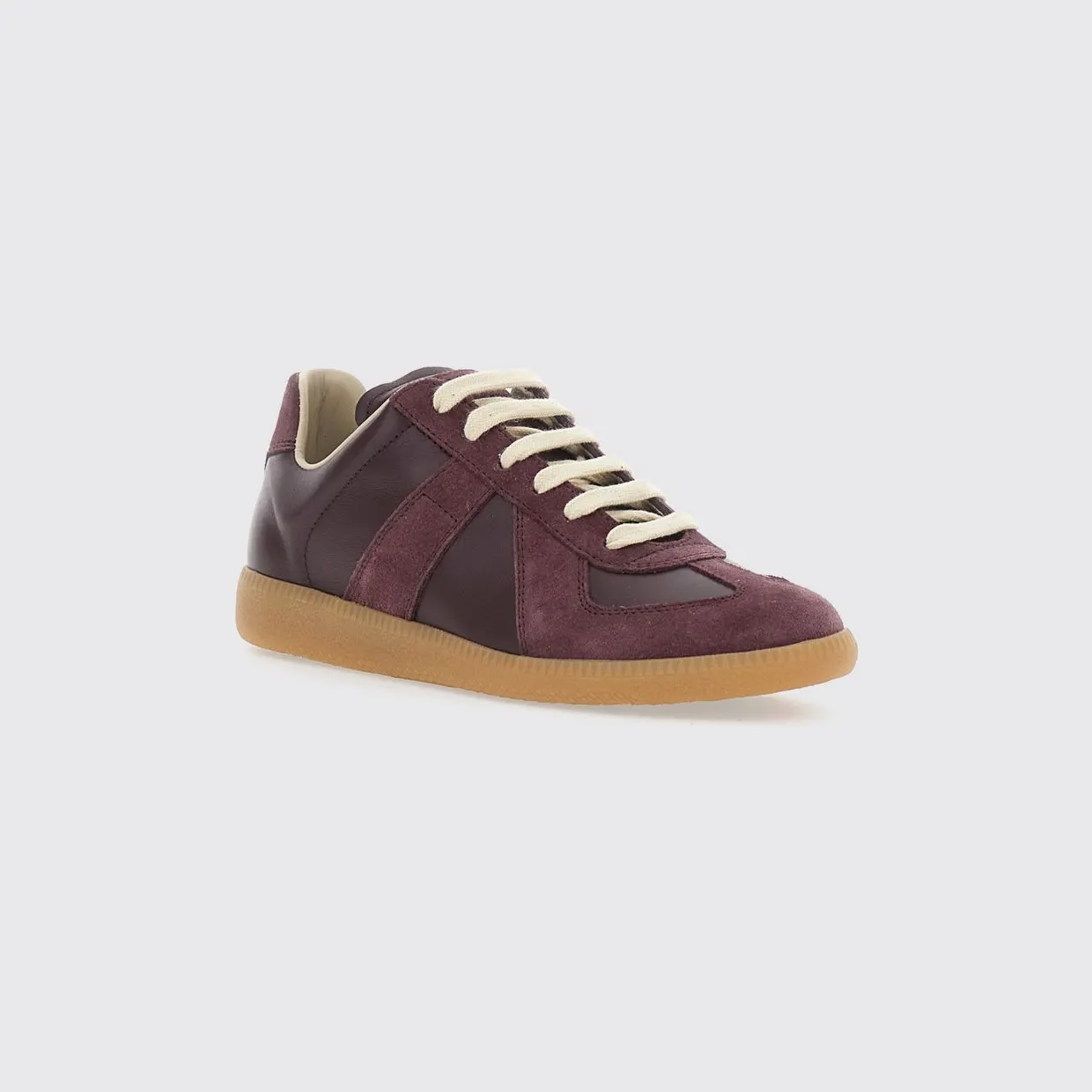 Maison Margiela Replica Bicolor Leather and Suede Low-Top Sneakers Brown (S58WS0109P1895T5081)