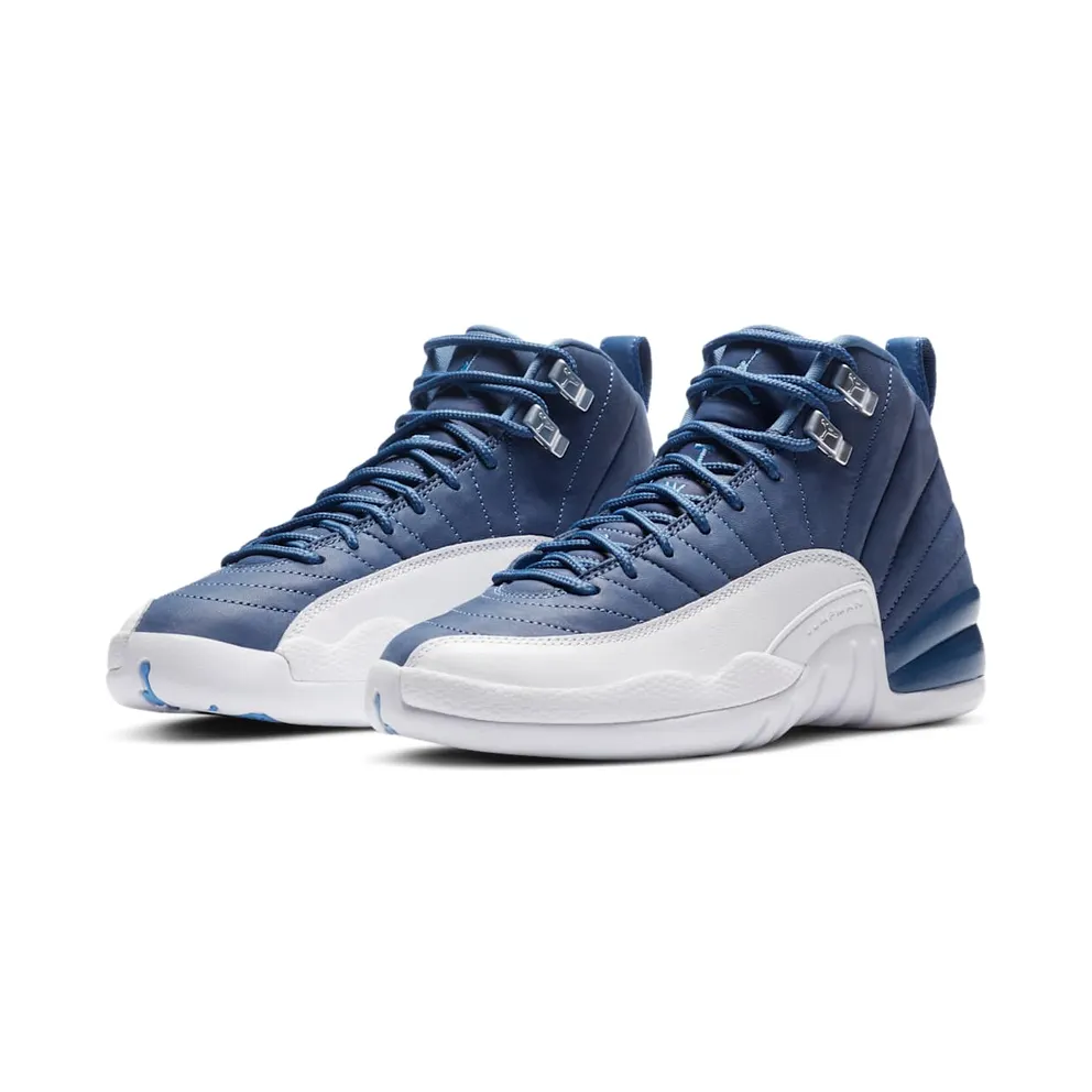 Jordan 12 Retro Indigo (GS) Stone Blue/Legend Blue-Obsidian (DB5595-404)