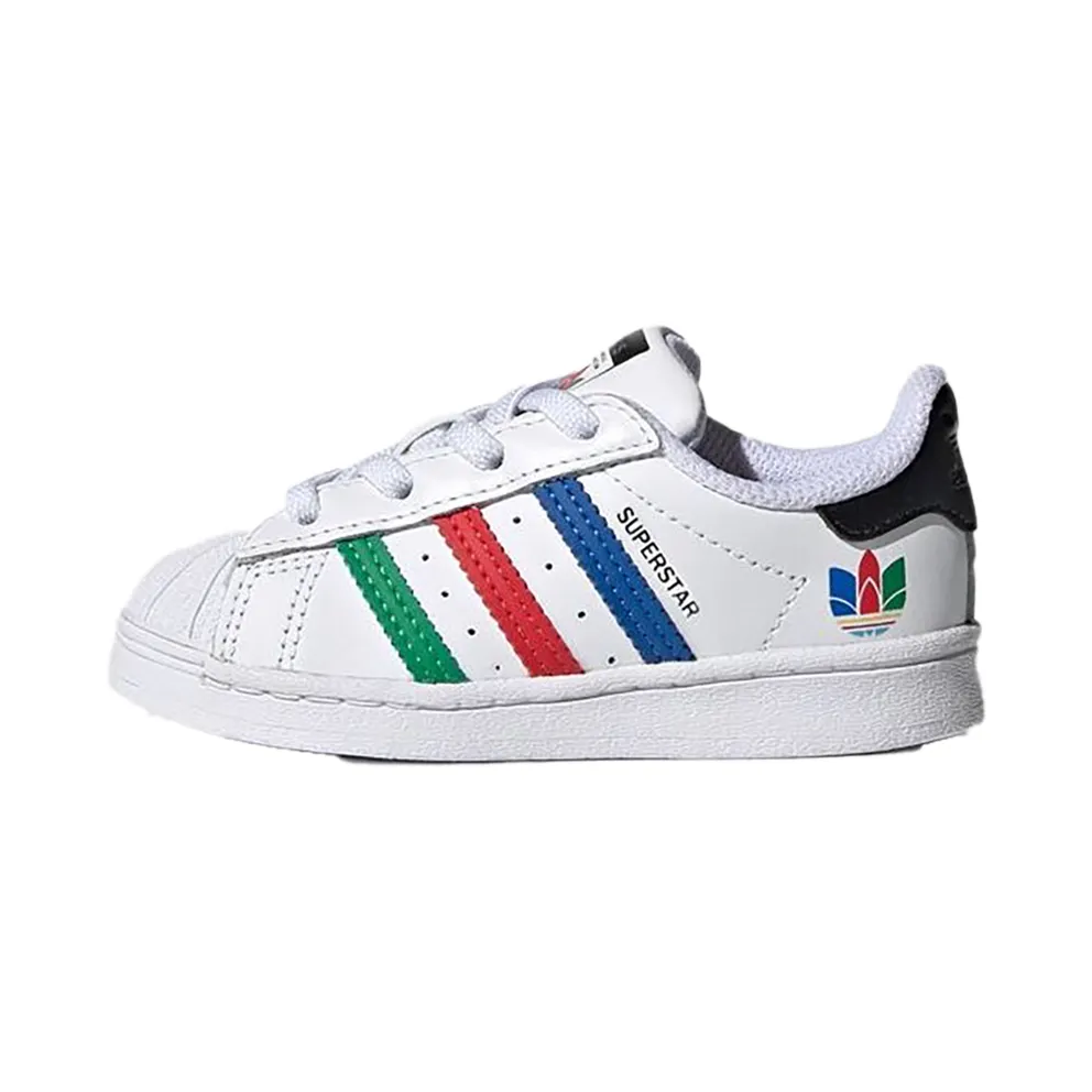 adidas Superstar Schuh Cloud White / Green / Core Black (FW5240)