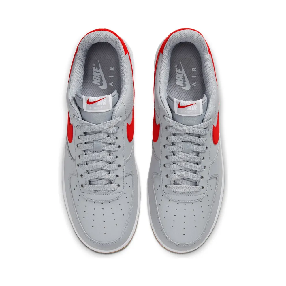 Nike Air Force 1 ’07 Wolf Grey University Red Wolf Grey/White/Gum Medium Brown (CI0057-003)