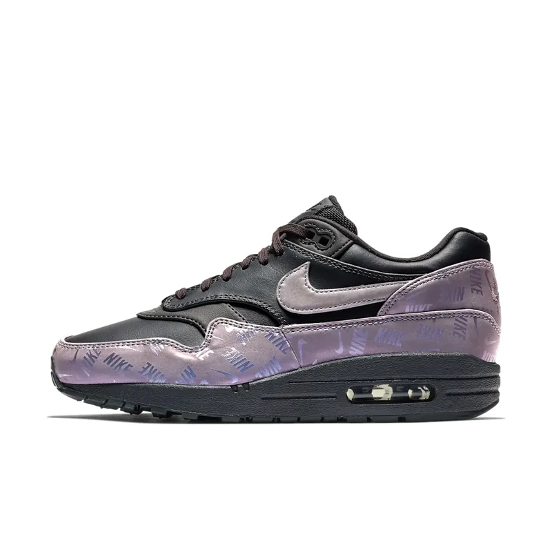 Nike Air Max 1 Lux Oil Grey Logo Prints (W) (917691-001)