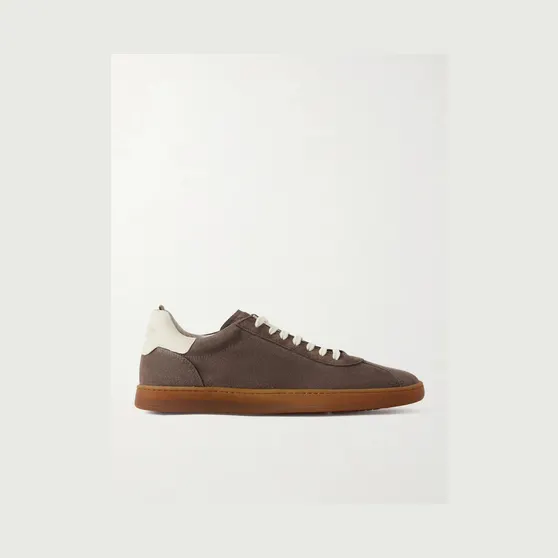 Officine Creative Ginnasio 001 Leather-Trimmed Suede Sneakers Brown (OCUHALO001-CVCOM00000LC191)