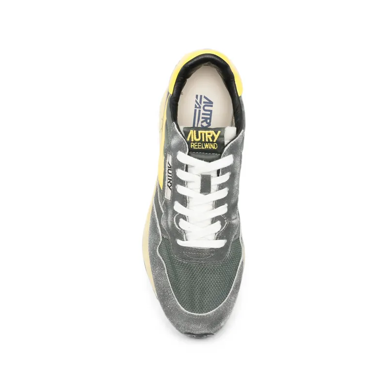 Autry Reelwind Panelled Suede “Grey/Yellow” (WWLM GQ06)