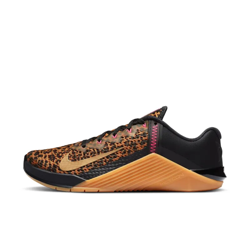 Nike Metcon 6 Cheetah (W) Black/Chutney-Gum Medium Brown-Metallic Gold (AT3160-096)