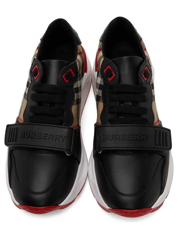 Burberry Ramsey Black Leather Vintage Check (W) (8038184) (5)