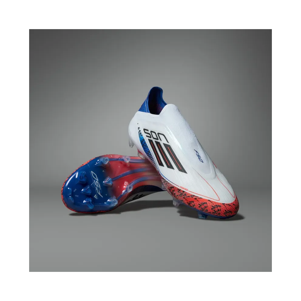 adidas F50 Elite Son Laceless Firm Ground Boots “Cloud White / Core Black / Bright Red” (JQ5071)