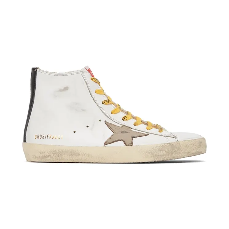 Golden Goose White & Black Francy Classic High-Top Sneakers (GMF00113.F002081.10776)