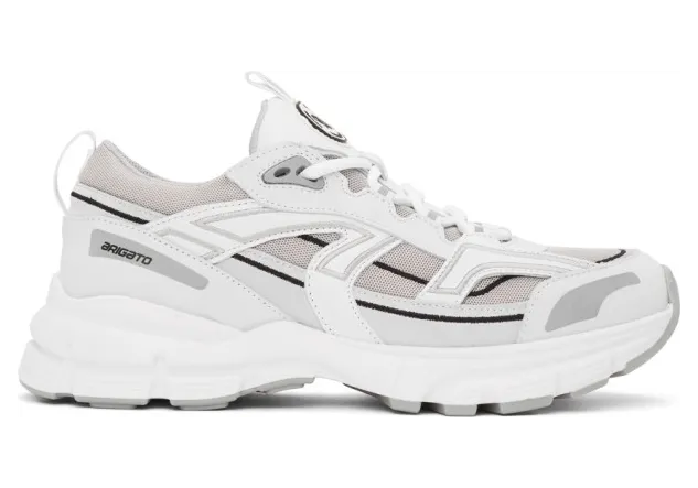 Axel Arigato White and Grey Marathon R-Trail Sneakers (33053)