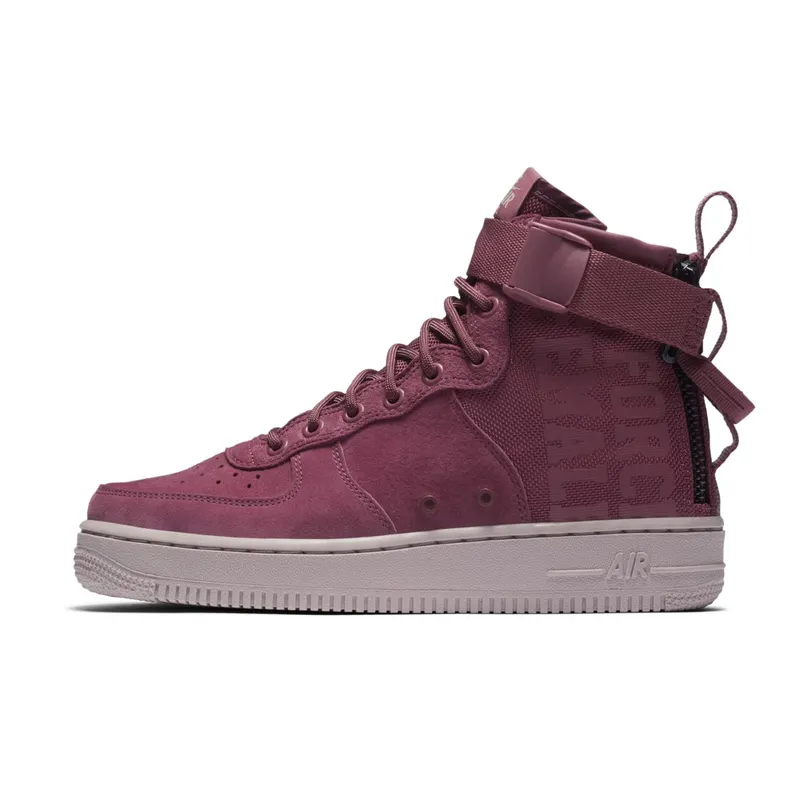 Nike SF Air Force 1 Mid Force Is Female Vintage Wine (W) Vintage Wine/Vintage Wine-Particle Rose-Hot Punch (AJ1698-600)