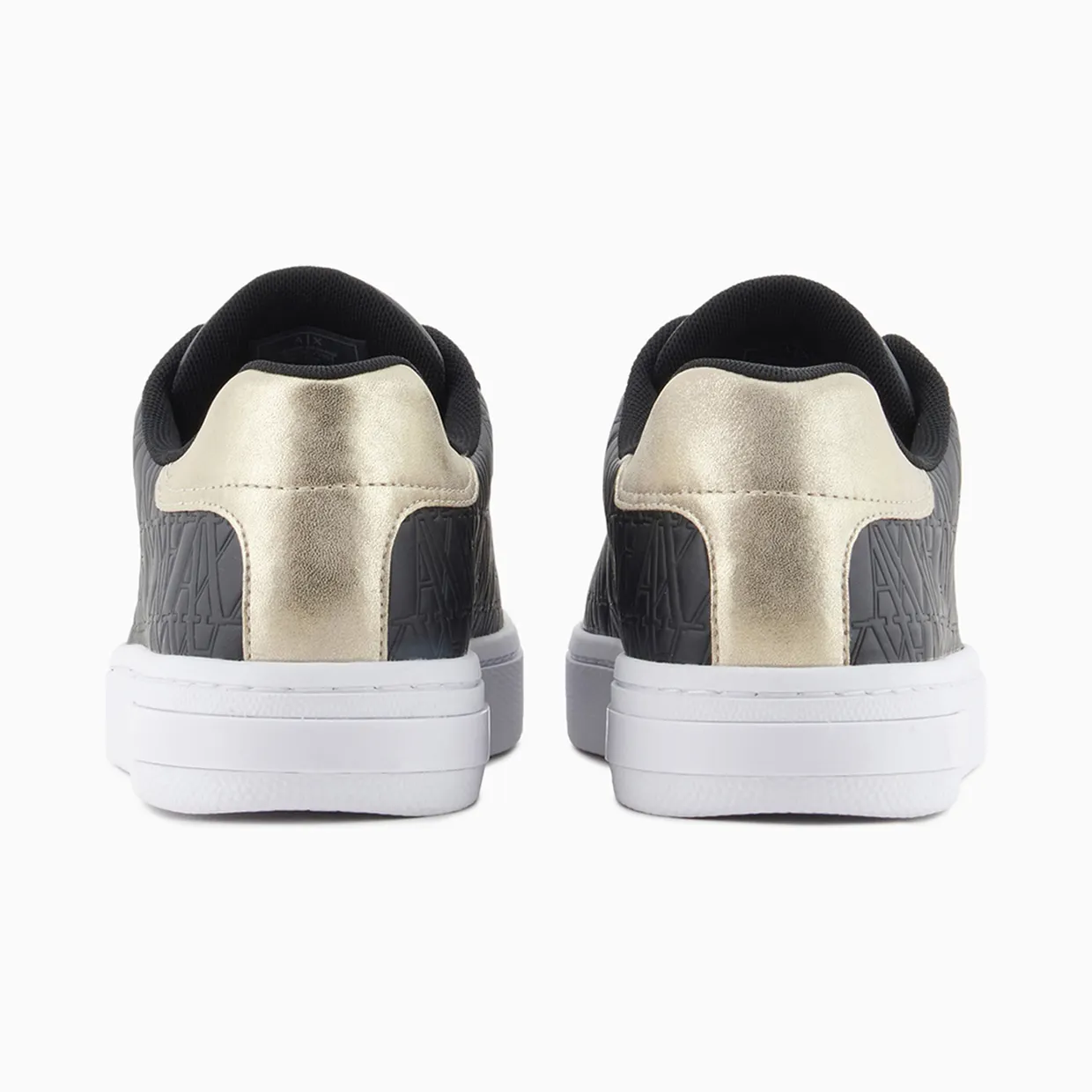 Armani Low-Top Sneakers With Embossed Pattern And Contrast Heel (XDX165-XV891-T780) (4)