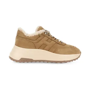 Hogan Hi-Fi sneakers met lammy afwerking – Beige (HXW6690GD9H6RN)