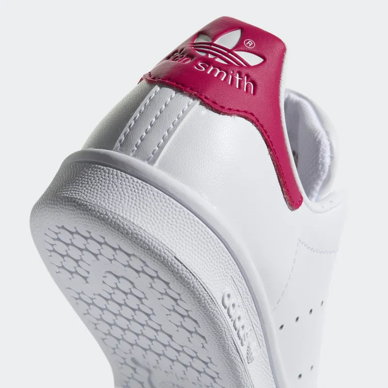 adidas Stan Smith White Pink (Youth) Running White Ftw/Running White/Pink Buzz (B32703)