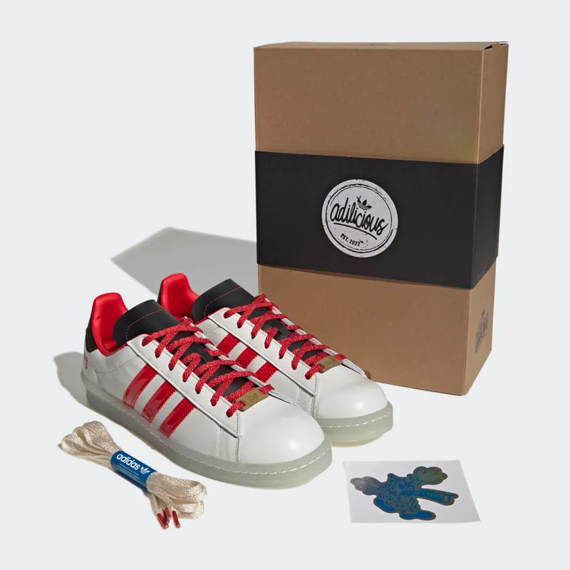 Adidas Campus Howlin' Ray's Chalk White / Vivid Red / Core Black (FZ6566)