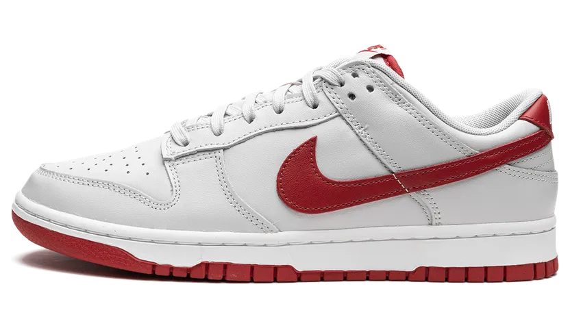 Nike Dunk Low “Vast Grey / Varsity Red” (FJ0832-011)