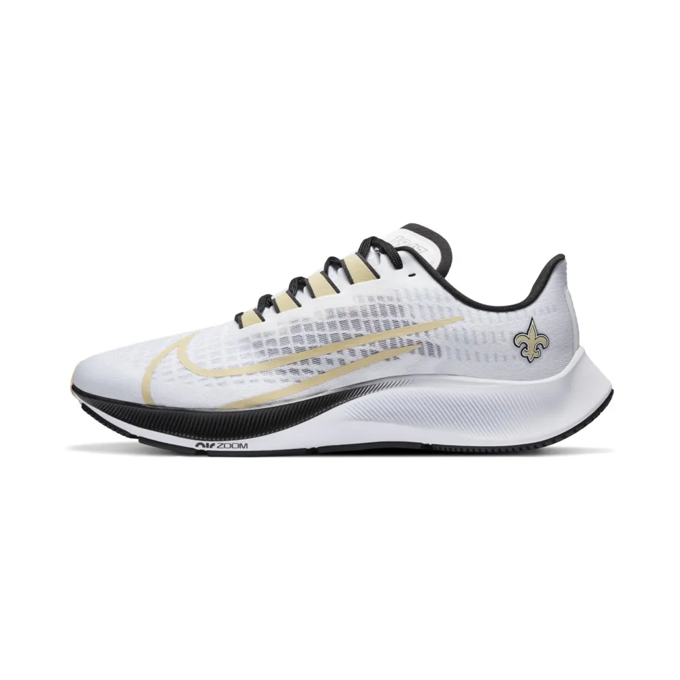 Nike Air Zoom Pegasus 37 New Orleans Saints White/Pure Platinum-Black-Team Gold (CZ5461-100)