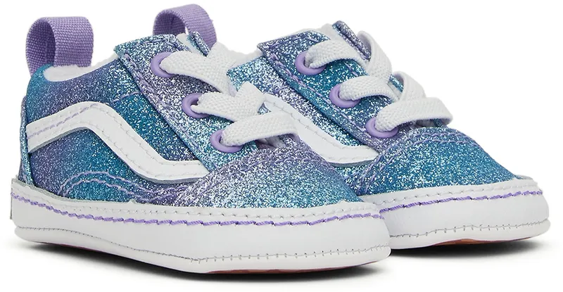Vans Baby Purple & Blue Old Skool Crib (VN0A3U8KABN1)