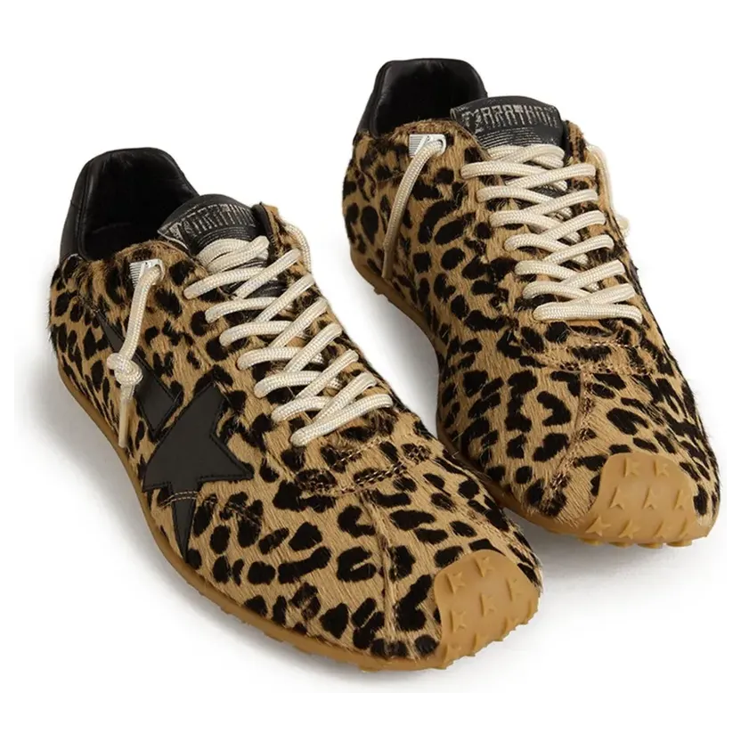 Golden Goose Marathon Speed sneakers met luipaardprint – Bruin (GWF00923F007409)
