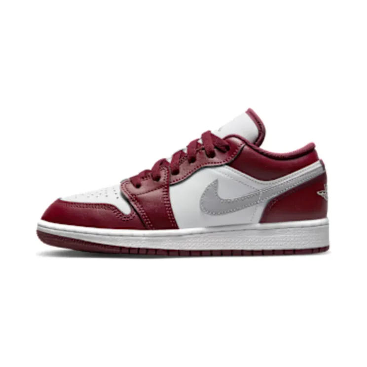 Air Jordan 1 Low GS Bordeaux “Cherrywood Red / White / Cement Grey” (553560-615)