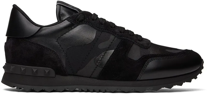Valentino Garavani Black Camouflage Rockrunner 0NO NERO/NERO/NERO/N (1Y0S0723NSD)