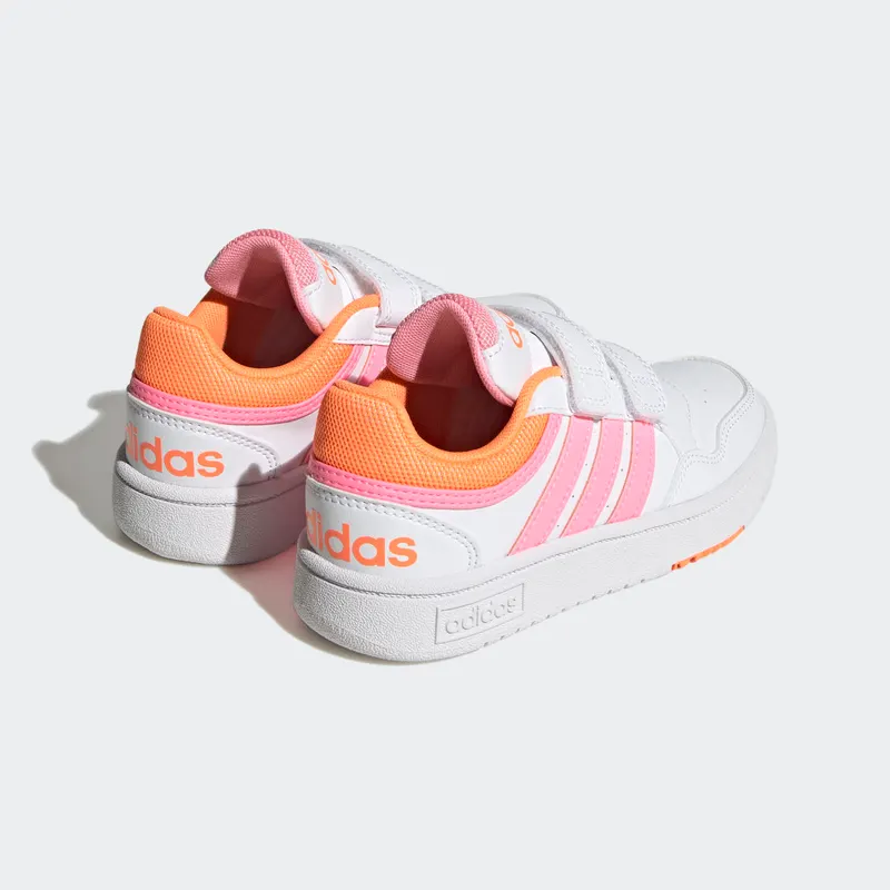 Adidas Hoops Lifestyle Basketball Hook-and-Loop Cloud White / Beam Pink / Screaming Orange (H03862)